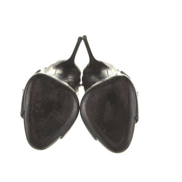 💌Giuseppe Zanotti Leather Slides Black Studded  Size 37.5EU - Picture 4 of 7